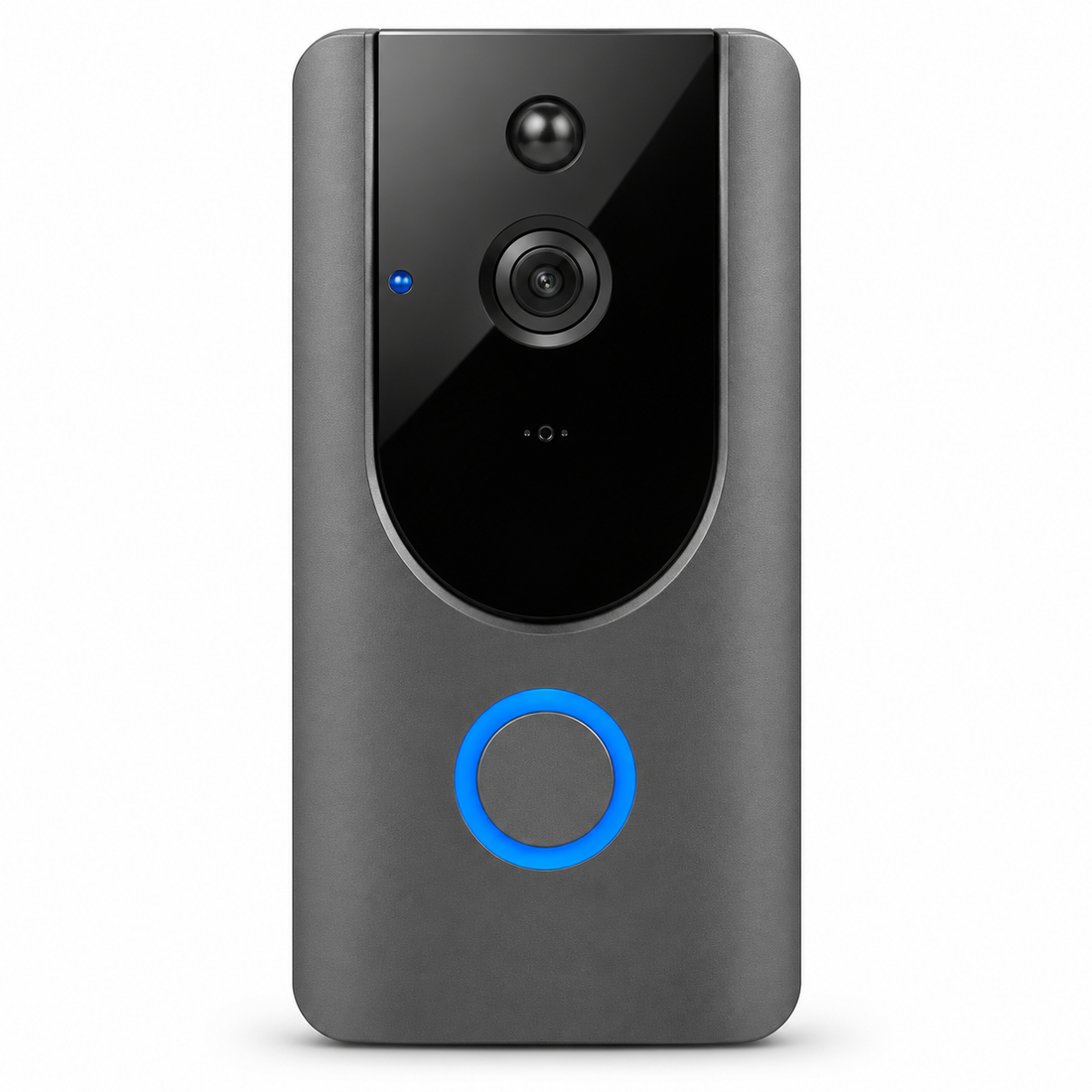 Campainha de vídeo Wi-Fi com câmara e anel azul, Orvio