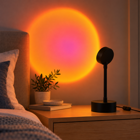 Candeeiro Projetor Pôr do Sol RGB com Comando e App