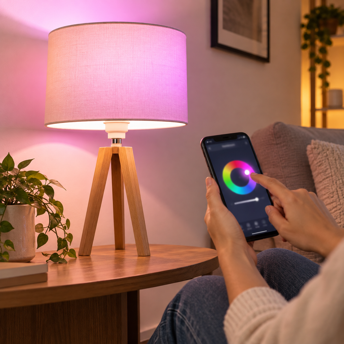 Lâmpada inteligente Wi-Fi E27 RGB, imagem 2